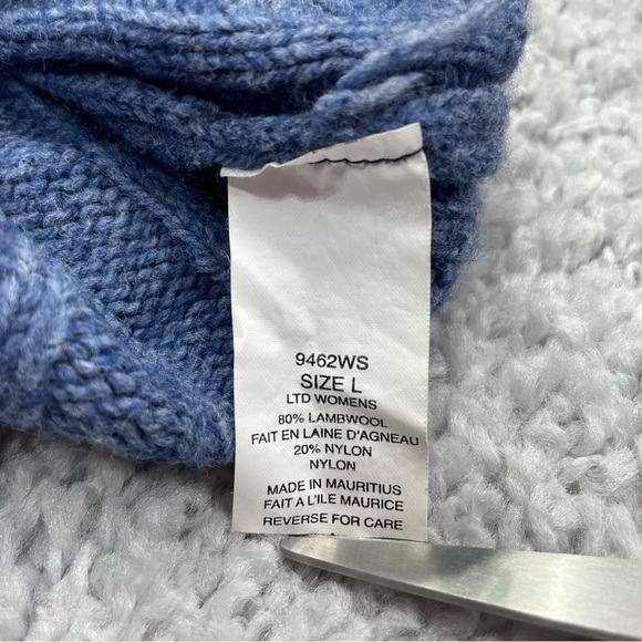 Woolrich Sweater Womens Large Wool Long Sleeve Full Zip Collar Soft Cozy Comfy - Picture 6 of 6